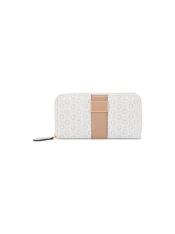 Guess - Women White Printed Isabella Zip-Around Wallet