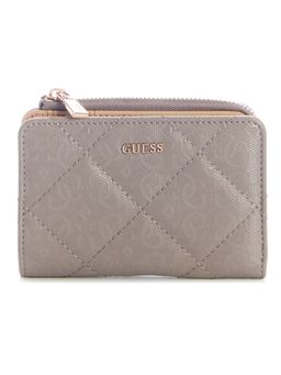 Guess - Women Grey Textured Libby Zip-Around Wallet