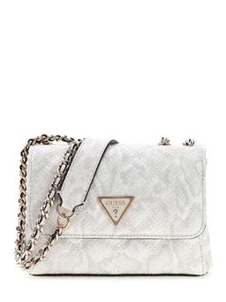 Guess - Women Grey Reptile Textured Giully Crossbody Bag