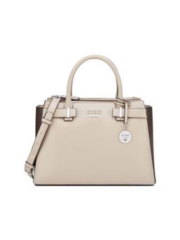 Guess - Women Off White Reena Satchel Bag with Detachable Strap