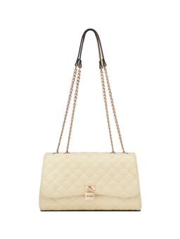 Guess - Women Cream Quilted Ramona Shoulder Bag