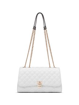 Guess - Women White Quilted Ramona Shoulder Bag