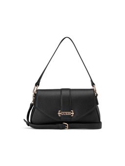 Guess - Women Black Solid Erika Shoulder Bag with Detachable Strap