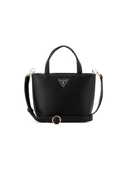 Guess - Women Black Solid Wells Handbag with Detachable Strap