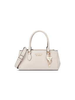 Guess - Women Off White Solid Claudia Handbag with Detachable Strap