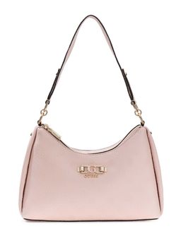 Guess - Women Pink Textured Logo Anise Shoulder Bag
