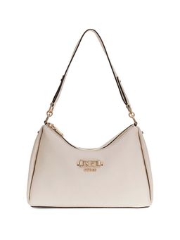 Guess - Women Off White Textured Logo Anise Shoulder Bag