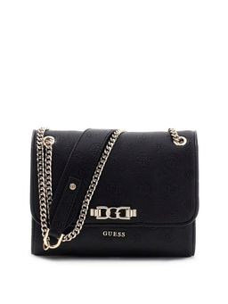 Guess - Women Black Textured Logo Anise Convertible Crossbody Bag