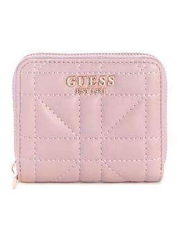 Guess - Women Pink Quilted Edita Zip-Around Wallet