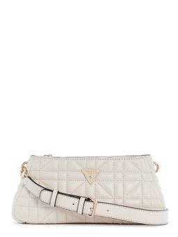 Guess - Women Off White Quilted Edita Shoulder Bag