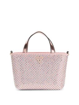Guess - Women Pink Embellished Tasmin Handbag with Detachable Chain