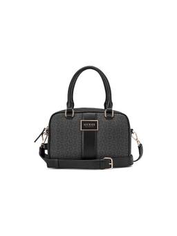 Guess - Women Charcoal Printed Isabella Handbag with Detachable Strap