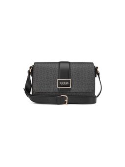 Guess - Women Charcoal Printed Isabella Crossbody Bag