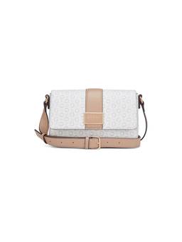 Guess - Women White Printed Isabella Crossbody Bag
