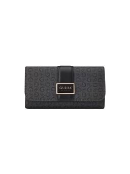 Guess - Women Charcoal Printed Isabella Tri-Fold Wallet