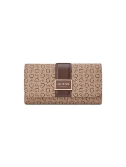Guess - Women Light Brown Printed Isabella Tri-Fold Wallet