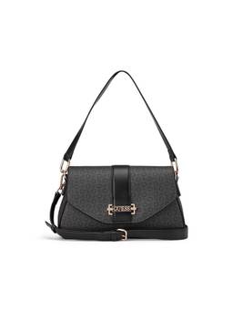 Guess - Women Charcoal Printed Erika Shoulder Bag with Detachable Strap