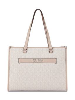 Guess - Women Beige Printed Sofia Tote Bag