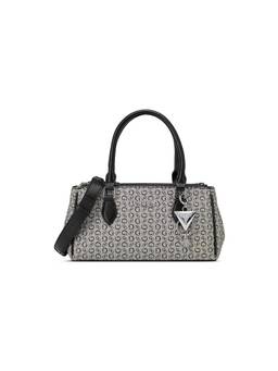 Guess - Women Grey Printed Claudia Handbag with Detachable Strap
