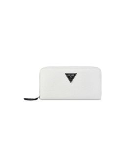Guess - Women White Viviette Zip-Around Wallet
