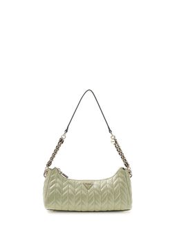 Guess - Women Green Quilted Cheryl Shoulder Bag