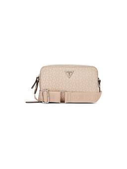 Guess - Women Beige Viviette Zipper Crossbody Bag