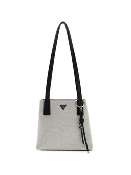 Guess - Women Off White-Black Textured Alice Shoulder Bag