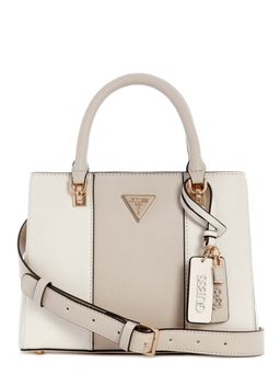 Guess - Women Off White-Beige Noelle Satchel Bag with Detachable Strap