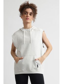 Reebok - Womens Solid Grey Hoodie