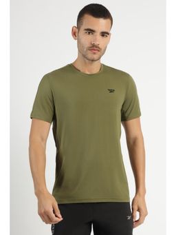 Reebok - Mens Olive Solid T-Shirt