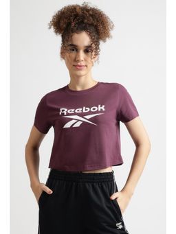 Reebok - Womens Purple Typography T-Shirt