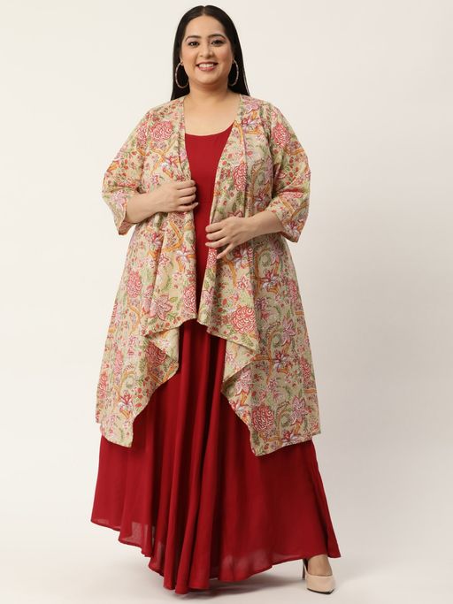 green emerald velvet dress Green Maroon Dress – Deserving style main image 0