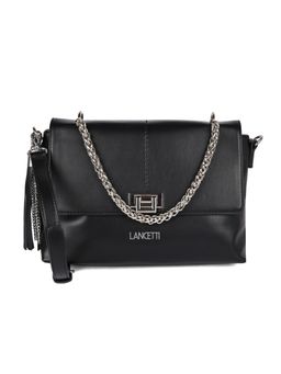LANCETTI - Moda Lusso Black Soft One Size Flap Bag