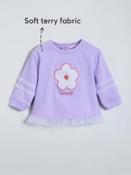 Hopscotch - Purple Floral Sweatshirt