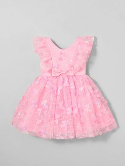Hopscotch - Pink Embellished Dress