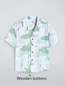 Hopscotch - White Abstract Shirt