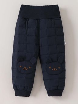 Hopscotch - Navy Blue Self Design Joggers