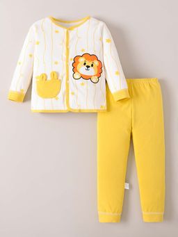 Hopscotch - Yellow Printed T-shirt and Pyjama