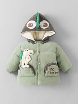 Hopscotch - Olive Self Design Jacket