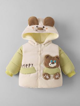 Hopscotch - Beige Self Design Jacket