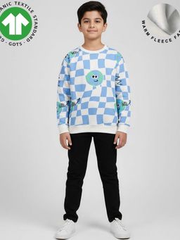 ANTHRILO - Off White Printed Sweatshirt and Joggers