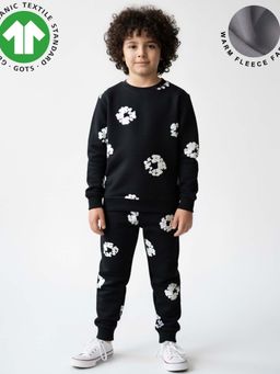 ANTHRILO - Black Printed Sweatshirt and Joggers