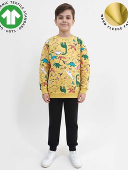 ANTHRILO - Yellow Printed Sweatshirt and Joggers