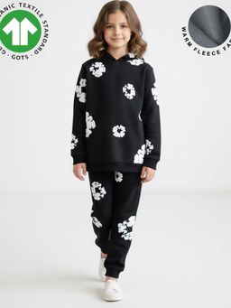 ANTHRILO - Black Printed Hoodie and Joggers