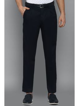 Allen Solly - Men Black Regular Fit Solid Casual Trousers