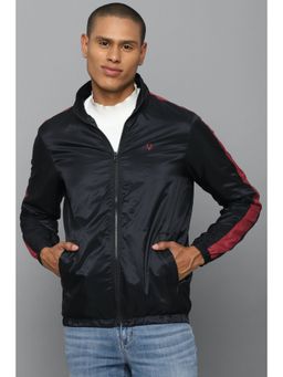 Allen Solly - Men Black Patterned Full Sleeves Casual Jacket
