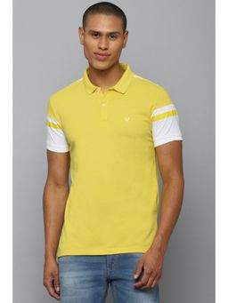 Allen Solly - Men Yellow Patterned Polo Neck T Shirt