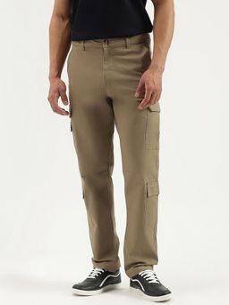 United Colors of Benetton - Green Solid Straight Fit Cargo Pants
