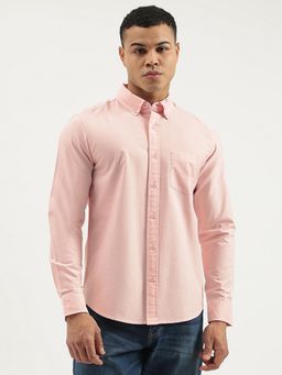 United Colors of Benetton - Pink Regular Fit Button Down Solid Shirt