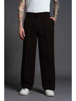 Bonkers Corner - Black Loose Fit Tailored Trouser
